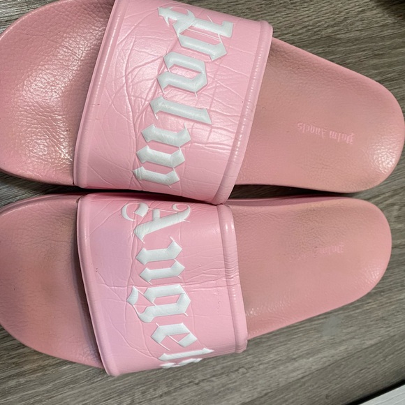 PALM ANGLE PINK POOL SLIDES - Picture 2 of 3